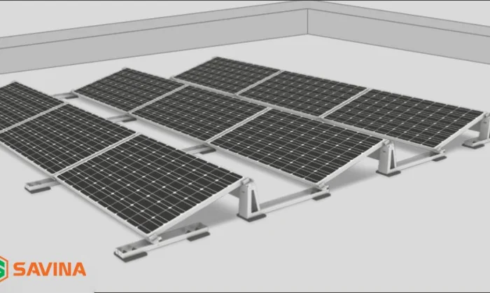 Hệ khung điện mặt trời lắp trên mặt phẳng